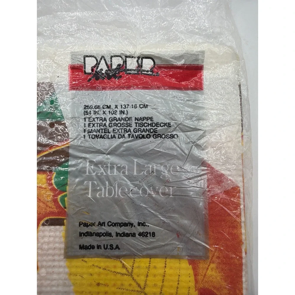Paper Art Fall Leaves Tablecloth Extra Large 54x102 Thanksgiving Autumn Decor